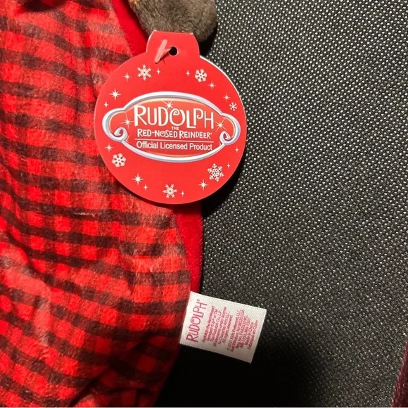 My First Rudolph Plush Lovey Security Blanket Rudolph the Red Nosed Reindeer 10” - Picture 2 of 3